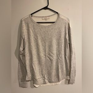 Loft grey long sleeve shirt. size small